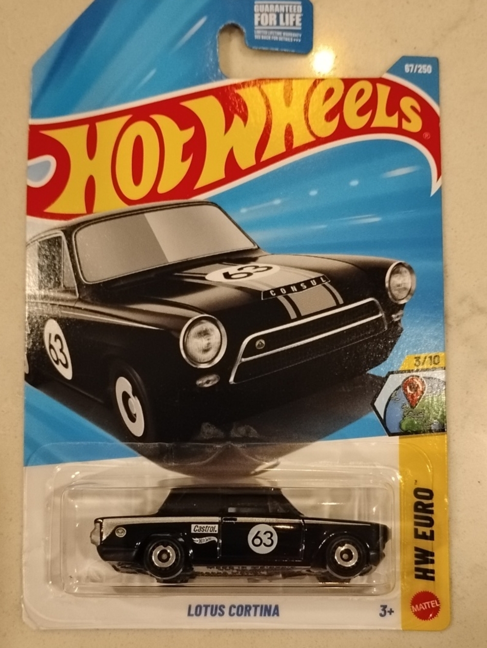 Mattel Hot Wheels Black Lotus Cortina Toy Car